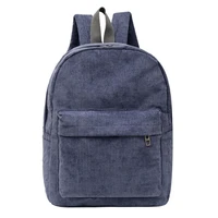 corduroy backpack solid color casual daypack for women girl and student