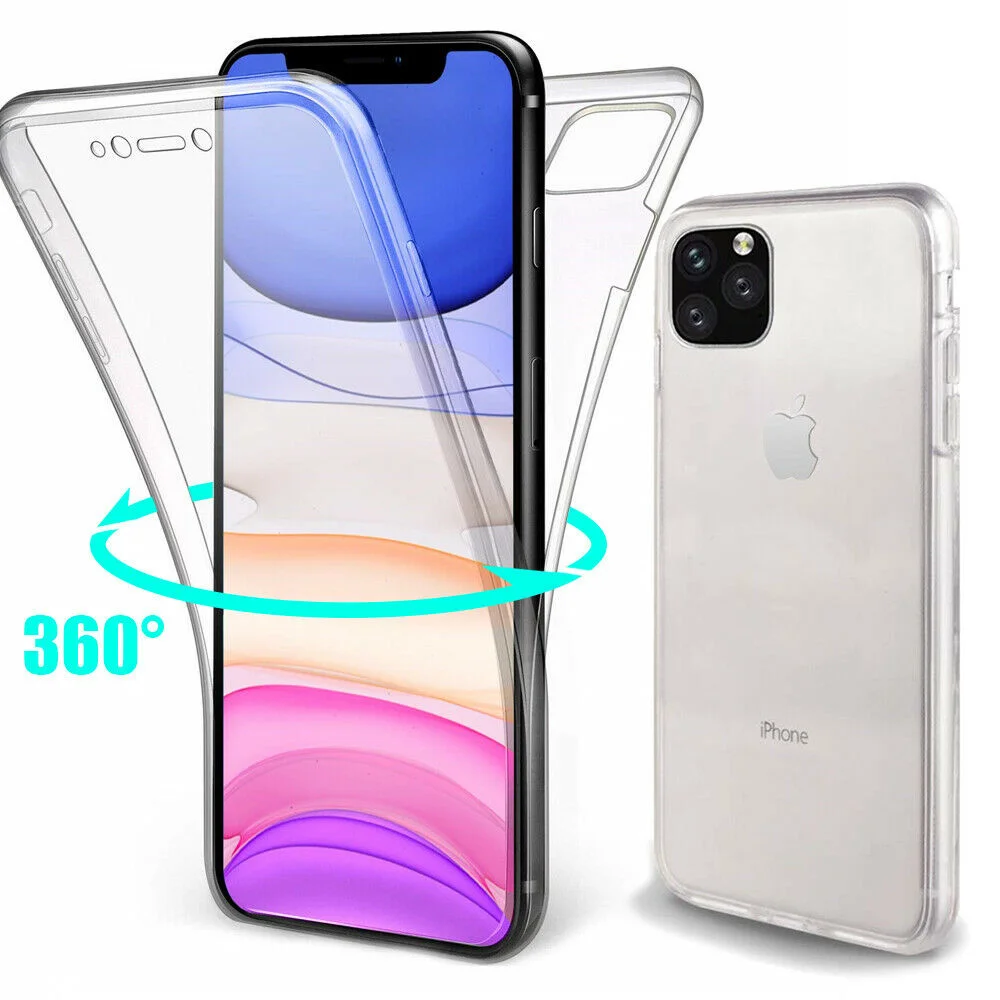 

Full Protection For iPhone 12 11 Pro Max,Xs,X,Xr Coque intgrale 360 Avant+Arriere