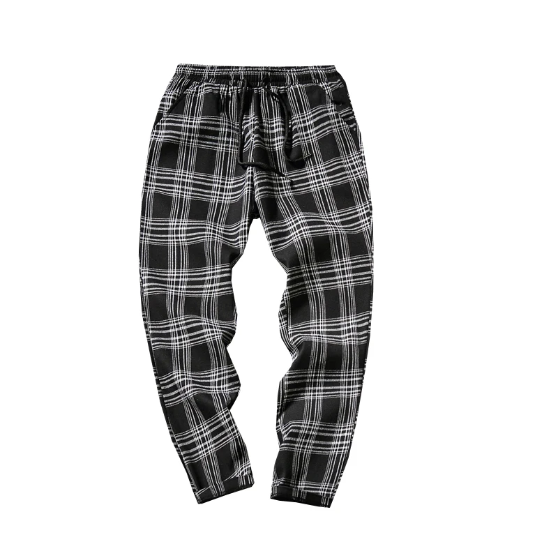 

Versatile easy Harajuku Plaid Pants For Women Trousers 2020 Streetwear Woman Harem Pants Autumn Ladies Causal Pants Plus Size