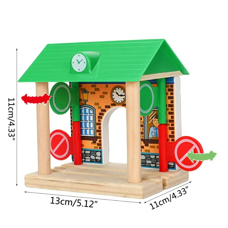 

DIY Wooden Station Scene Model Track Accessories Kids Educational Toy NEW