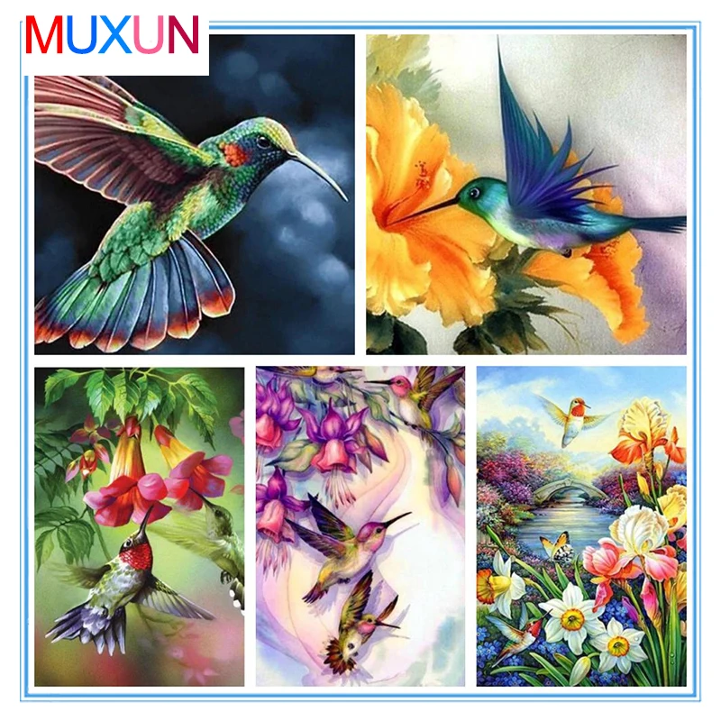 Hummingbirds 5 типов Diy Алмазная картина 5D полный квадратный Декор Ремесло животное
