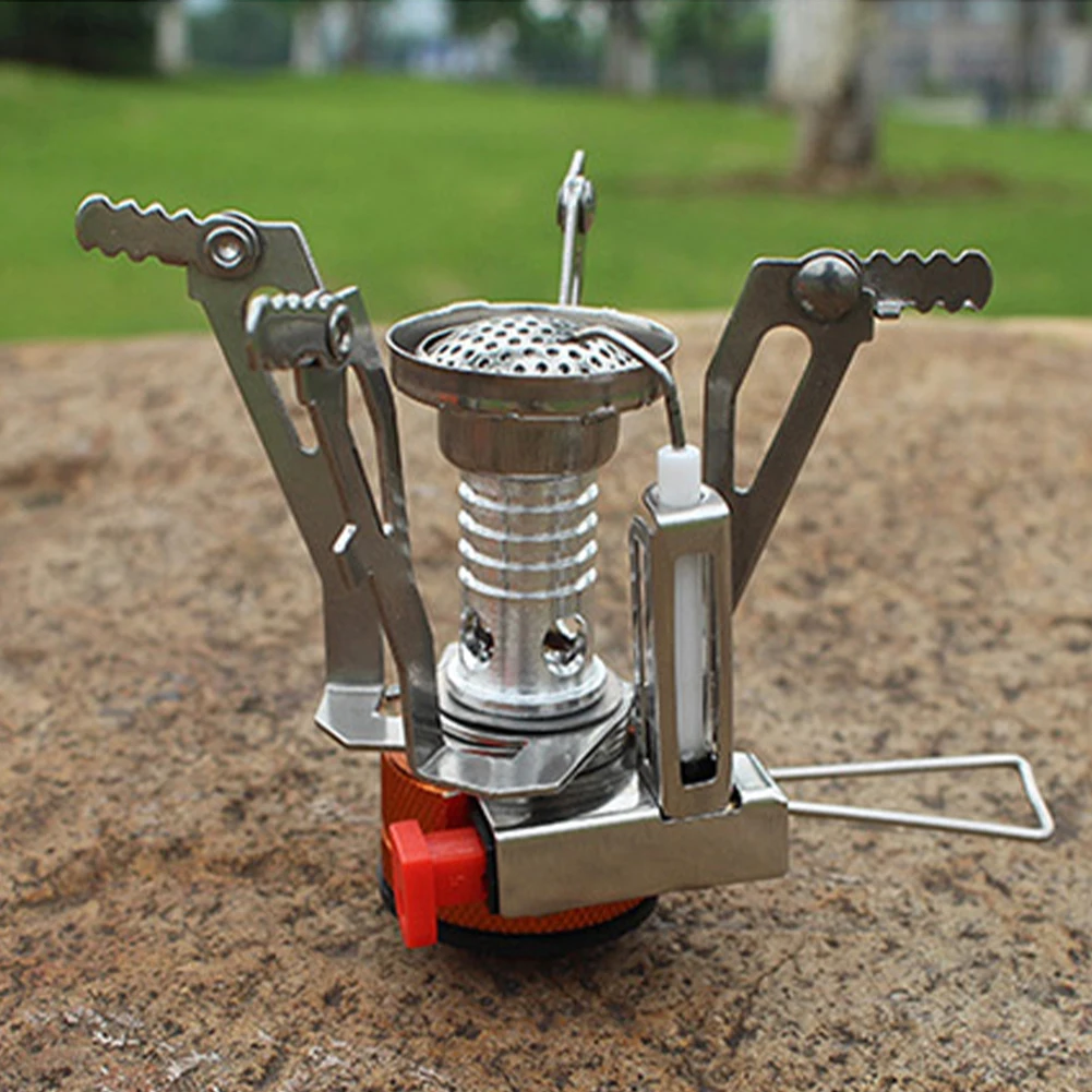

Mini Camping Stoves Folding Outdoor Gas Stove Hiking Portable Furnace Cooking Picnic Split Stoves Cooker Burners patio barbecue