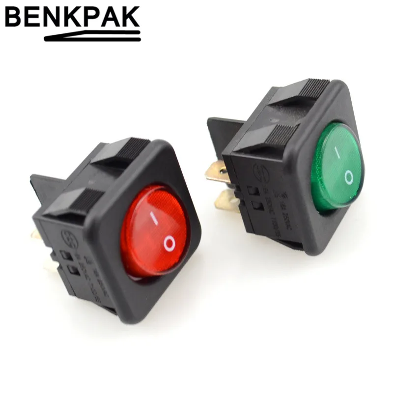 RK1 05 светящийся мини клавишный переключатель лодки 4 контакта|switch switch|switch 4pinswitch