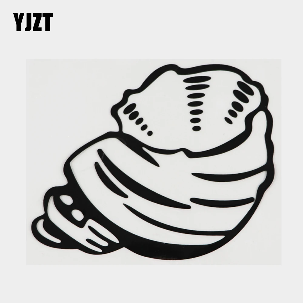 

YJZT 15.5CM×12.5CM Amusing Marine Animal Conch Decal Vinyl Car Sticker 18A-0069