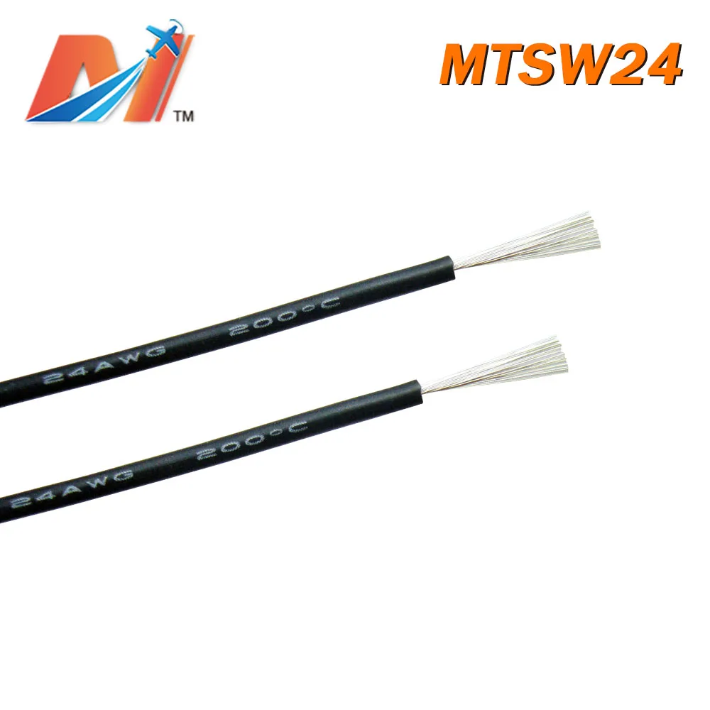 Maytech распродажа (1 метр) Мощный силиконовый провод AWG24 черного цвета|Силовая