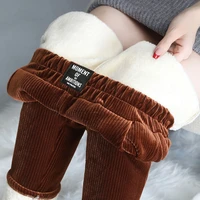 womens pants plus cashmerefleeceless pants womens autumn and winter corduroy thickened lamb cashmere casual harem pants