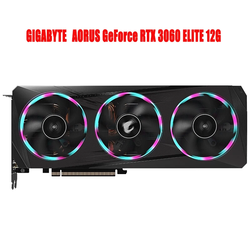 

Видеокарта GIGABYTE AORUS GeForce RTX 3060 ELITE 12 Гб, 15000 бит/GDDR6/4,0 МГц PCIE, видеокарта для киберспорта, игровая Карта