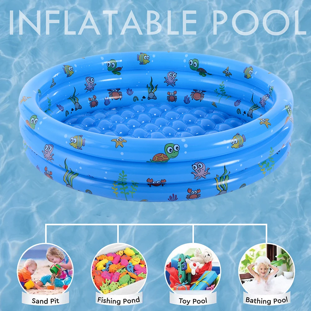 

Inflatable Bathtubs Baby Kids Home Outdoor Swimming Pool Bathing Tub Thickened PVC Children Basin Ocean Ball Pool Play