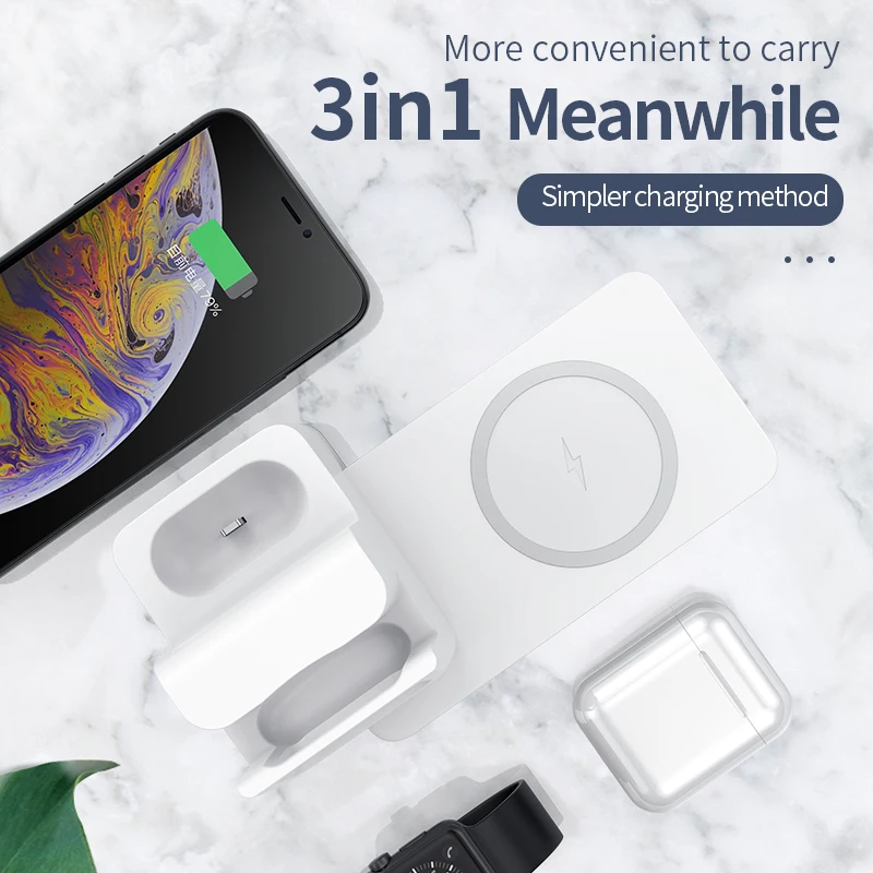 KPFLY 10 Вт Быстрое беспроводное зарядное устройство для Samsung Note 3 в 1 Apple Watch 4 5 Airpod iPhone