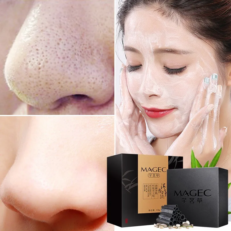 Новинка из бамбукового угляручной Мыло Для Отбеливания Кожи средство от черных