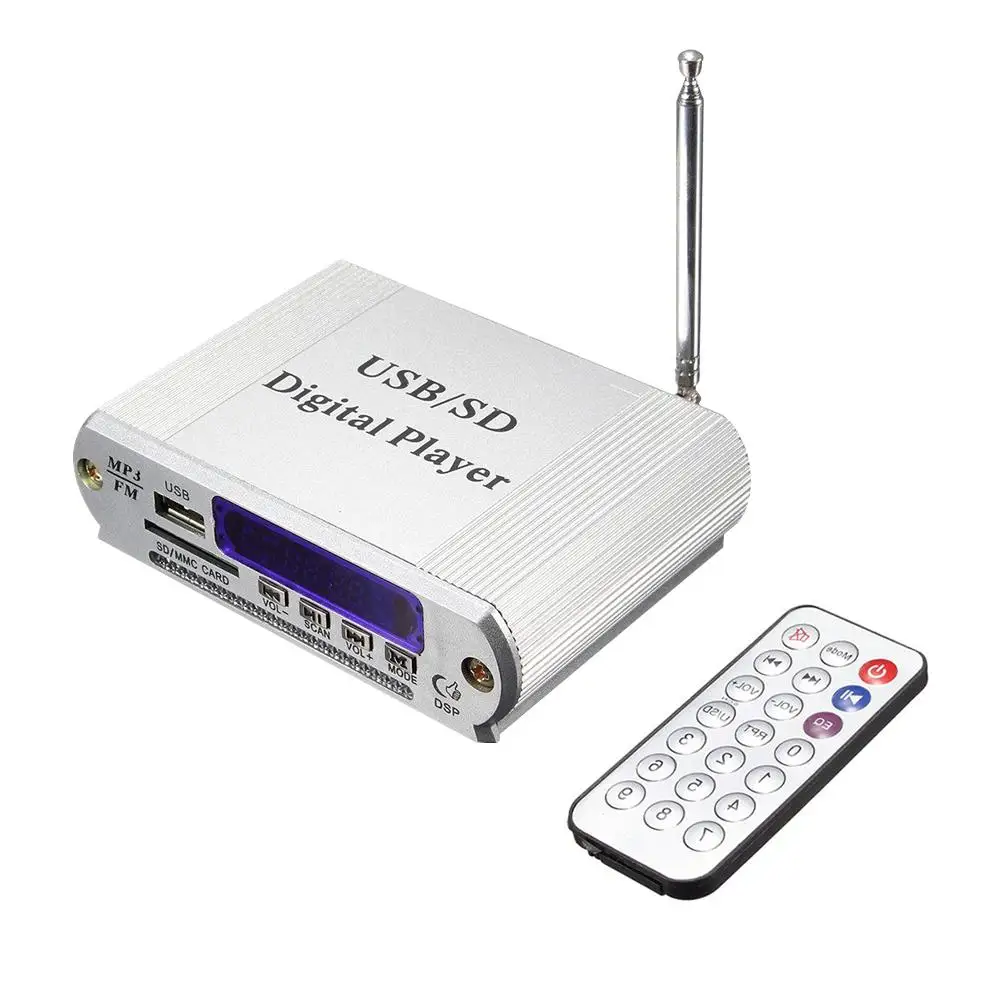 Автомобильный мини MP3 12 в USB SD MMC U диск цифровой плеер FM радио дистанционное