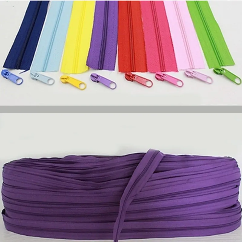 Alipress 10 м/лот нейлон катушки молнии 22 цветов для выбора 3# DIY шитья настраивать