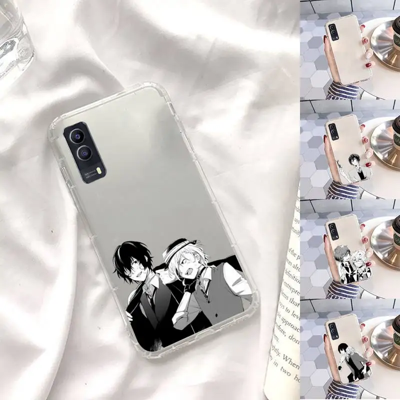 

Bungou Stray Dogs Phone Case Transparent For VIVO X 60 50 30 27 23 21 20 9 pro plus S i + Soft TPU Clear Mobile bags