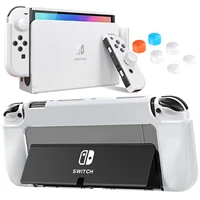 heystop dockable case for switch oled model tpu pc protective case compatible with nintendo switch oled cover case