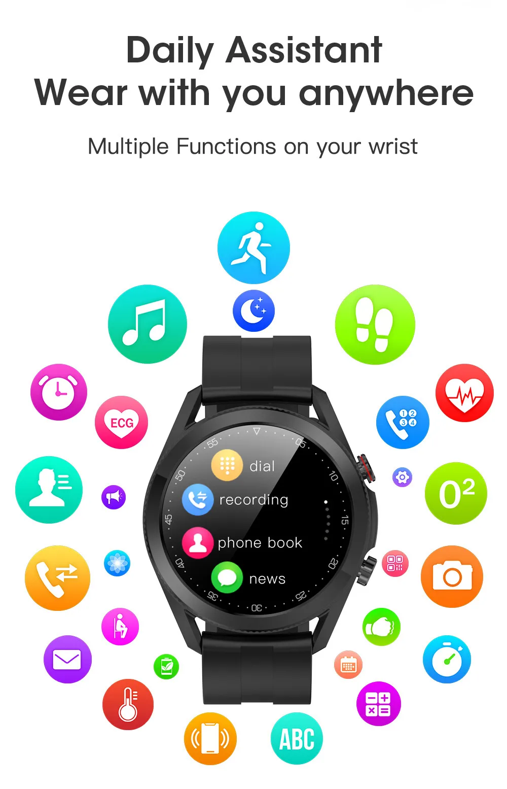 

2021New Smart Watch Bluetooth Call Heart Rate Blood Pressure Blood Oxygen IP68 Waterproof SNS Call Reminder Sports Tech Watches