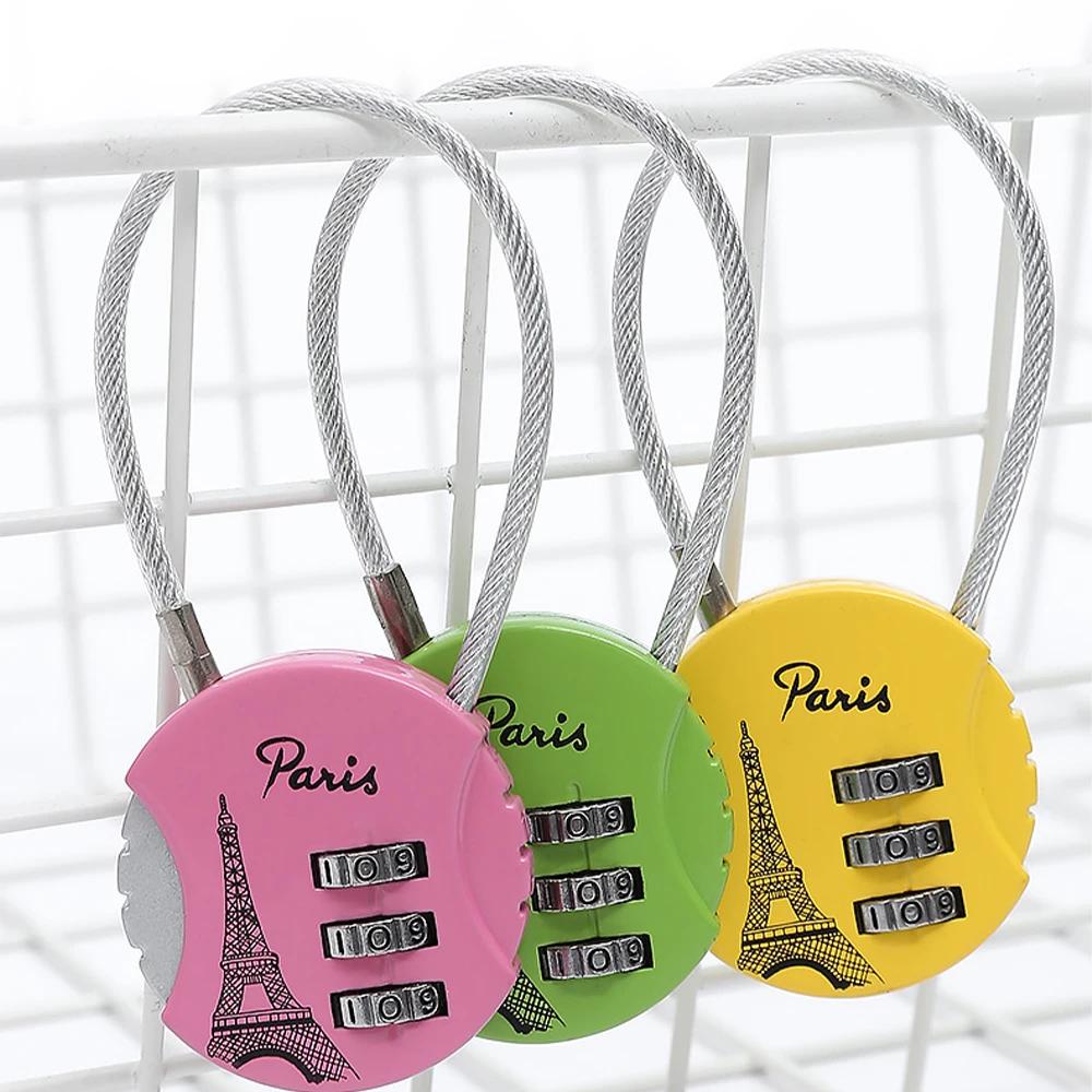 3-digit travel padlock tower password smart lock resettable safety luggage box hardware | Обустройство дома
