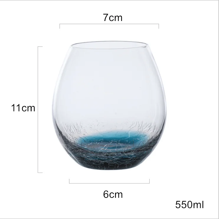 Прозрачный креативный высококачественный бокал для напитков с эффектом омбре