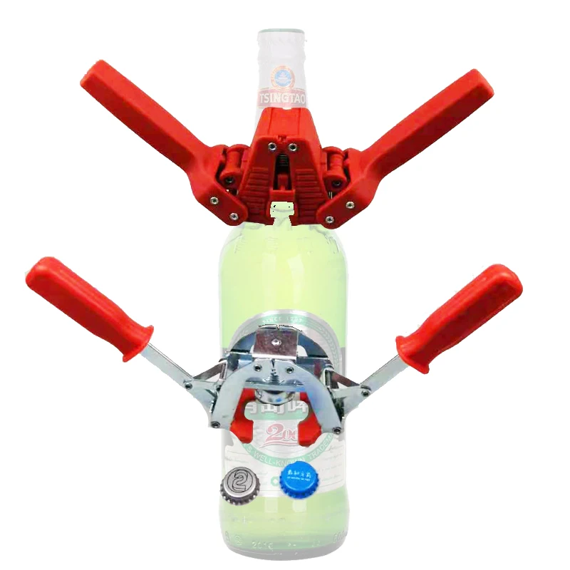 

Manual Twin Lever Beer Bottle Capper Red Bottle Crown Sealer for Home Brewing Beer Bottle Easy To Cap WY60322