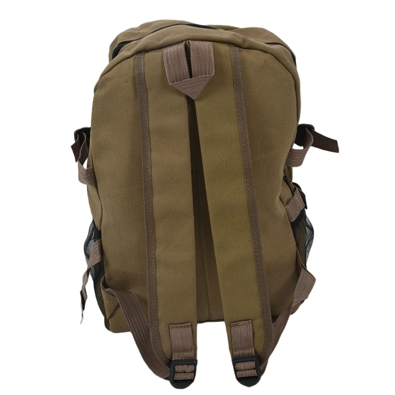 Мужской холщовый ретро рюкзак цвета хаки для отдыха и туризма|Мужские рюкзаки| |