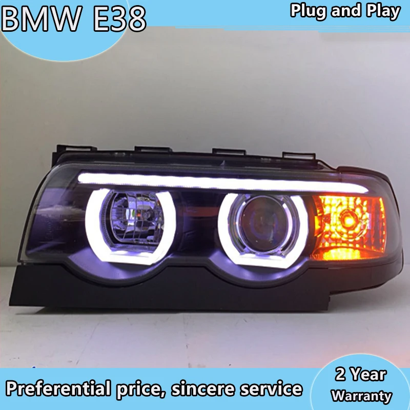 Автостайлинг для BMW E38 фары 1998 2002 светодиодный ные DRL ксеноновые линзы дальний и