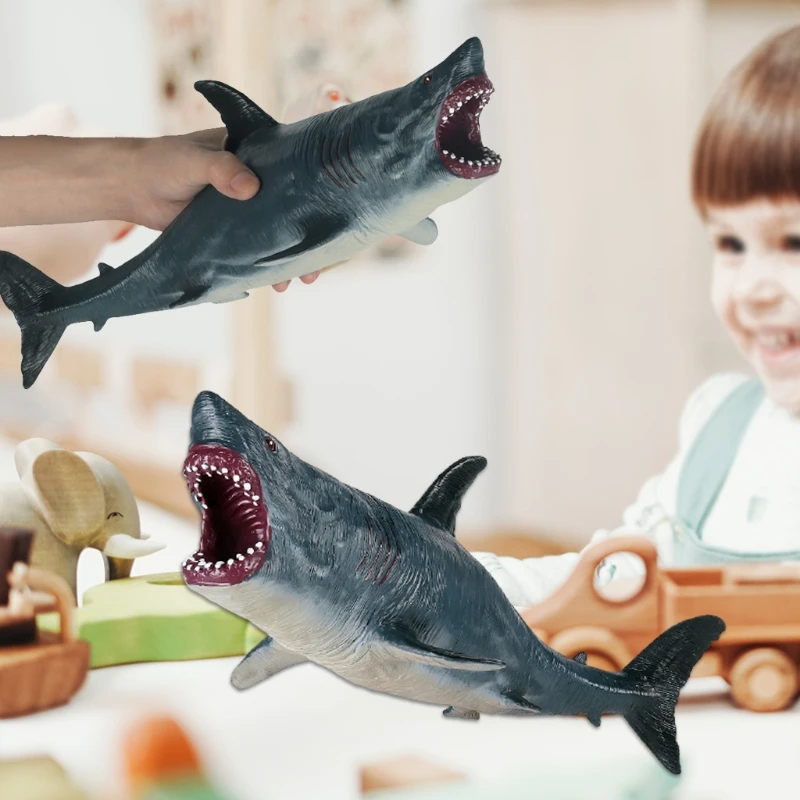 

Реалистичная фигурка Megalodon, 13 дюймов, Акула, экшн-фигурка, модель животного prehistory, Интерактивная настольная игрушка, топпер для торта A2UB