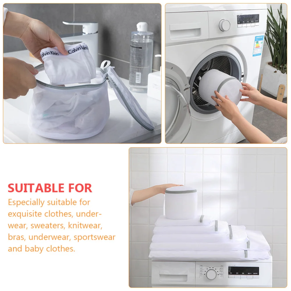 

1 Set 6Pcs Home Travel Wash Bags Laundry Bags Practical Laundry Bags (White)