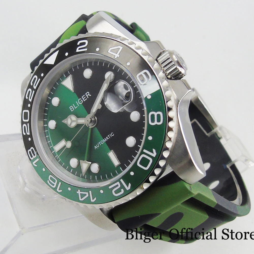 Новый дизайн 40 мм Автоматическая Мужская фотосессия ремешок керамический ободок