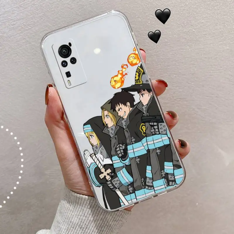 

Tamaki Fire Force anime Phone Case Transparent for vivo v y iqoo 3 15 17 19 5 70 51 52 30 20 s se