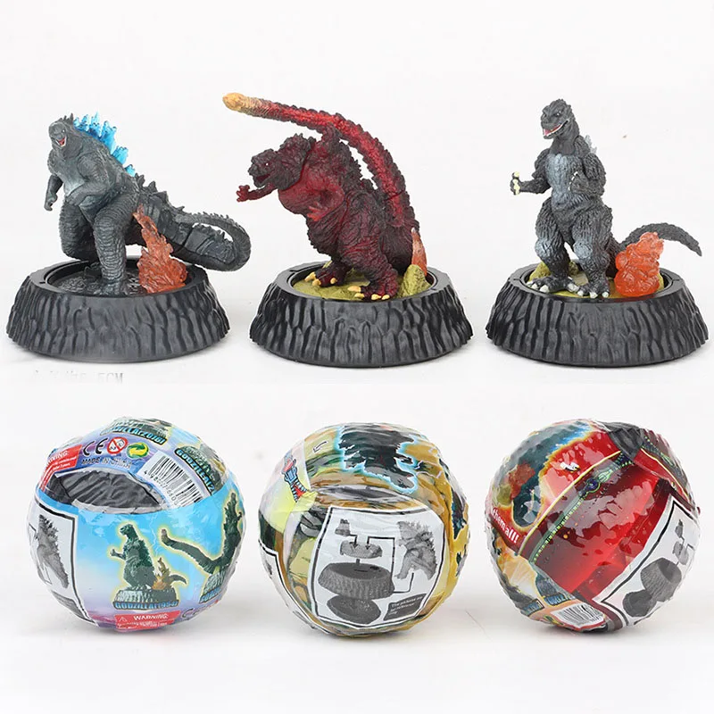 

3 шт./компл. Gojira Egg глухая коробка Godzilla 18 см, ПВХ экшн-фигурки, модели игрушек