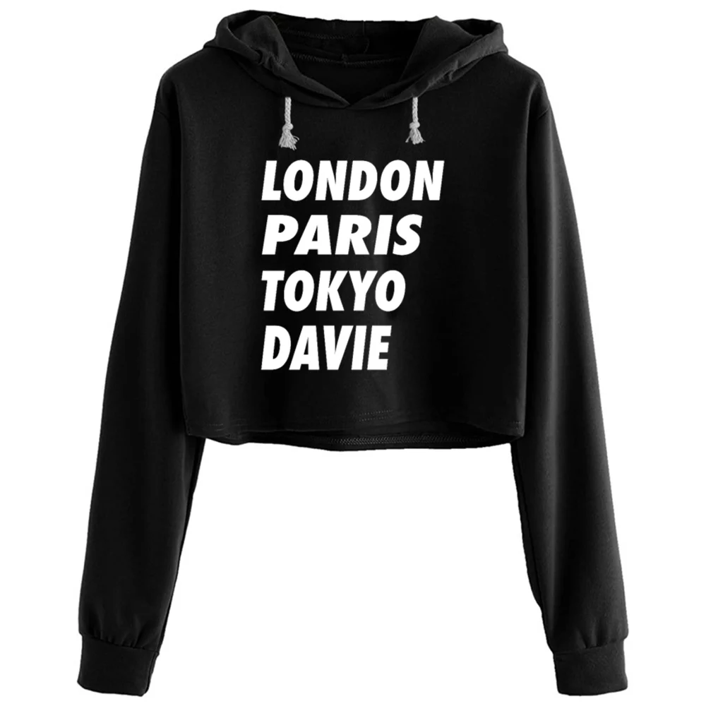 

Funny London Paris Tokyo Davie Design Hoodies Women Emo Aesthetic Kpop Korean Pullover For Girls