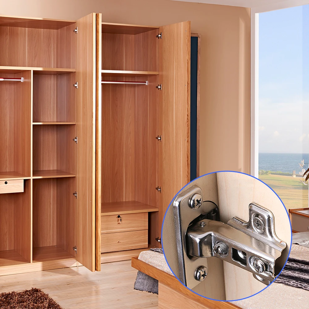 

10pcs Cabinet Hinges Cabinet Door Hinge Plate And Screws Cabinet Hinge Nickel Plated Bedroom Cabinet Hinge Home Tools