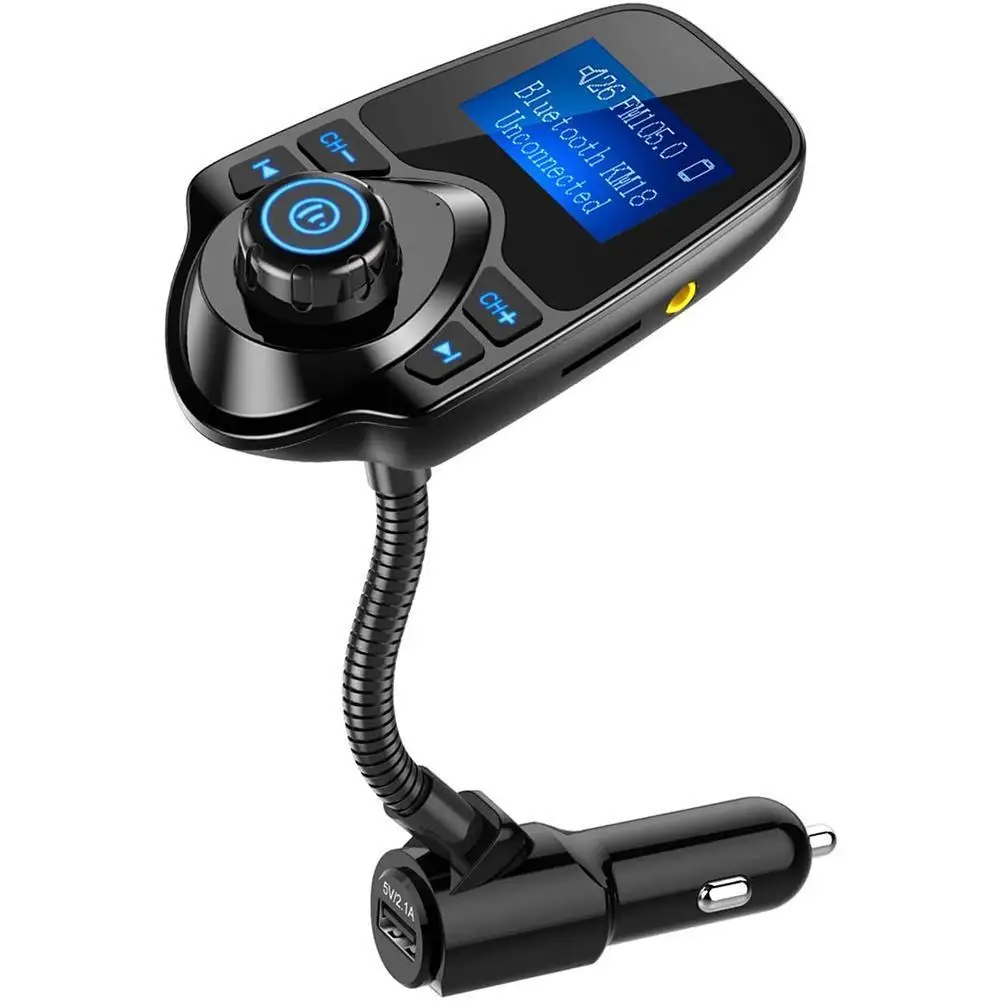 

Автомобильный MP3 музыкальный плеер Bluetooth 5,0 приемник ЧМ-передатчик 5В 2.1A Зарядное устройство U диск/TF карта формат музыки без потери качества ...