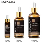 Эфирные масла из натурального сандалового дерева, 10 мл, 30 мл, 100 мл, диффузор для ароматерапии, аромамасло для ухода за кожей, массажа тела