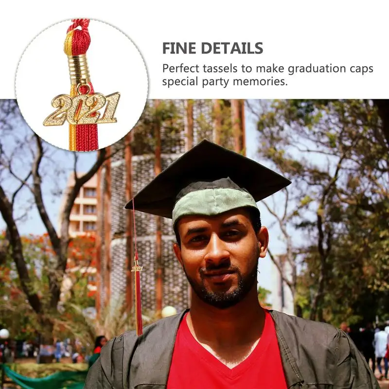 

4pcs 2021 Graduation Hat Tassels 2021 Clothing Graduation Cap Accessories Creative Hanging Pendant Tassels Hanging Ears In 2021