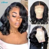 body wave bob wig brazilian lace front human hair wigs short bob wigs for black women 4x4 closure lace wig remy lace front wigs