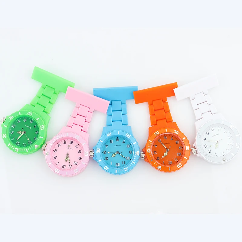Fob Clip-on Nurse Watch Japan Movement Brooch Hanging Doctor Watches for Men Women Pocket Quartz Watch Relogio Medical Clock