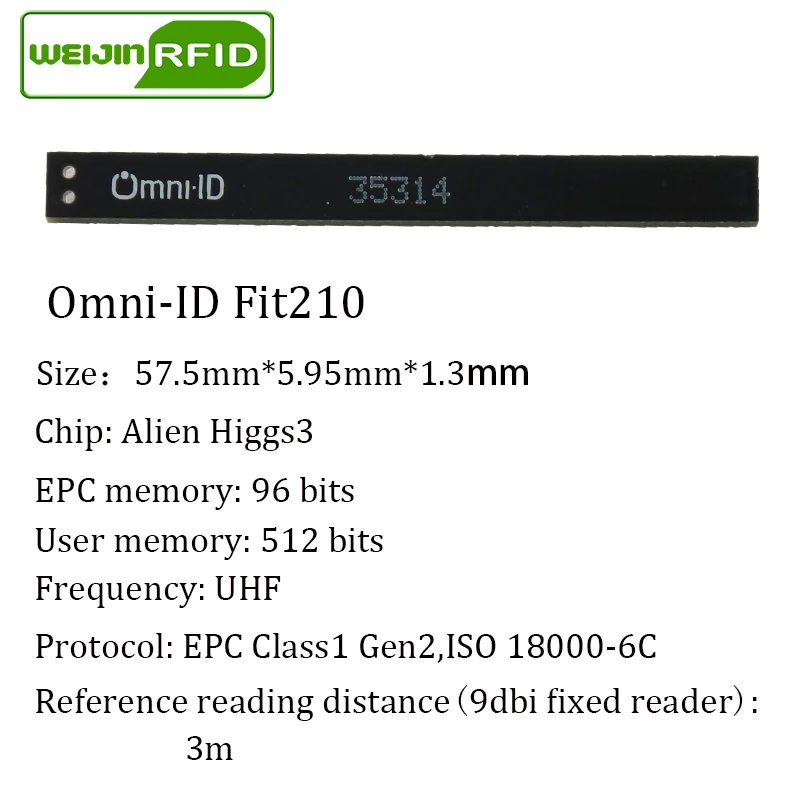 UHF RFID Анти металлическая метка omni ID подходит 210 915 м 868 Alien Higgs3 50 шт. Бесплатная