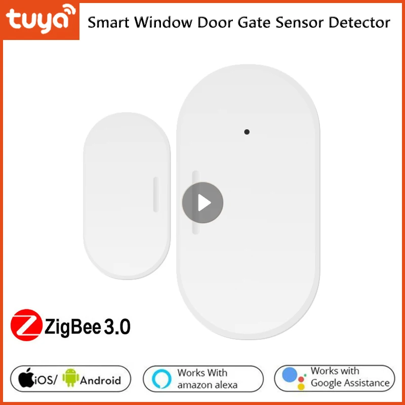 

Датчик Tuya ZigBee для окон и дверей, детектор для умного дома, система сигнализации, голосовое управление, работает с Alexa Google Assistant