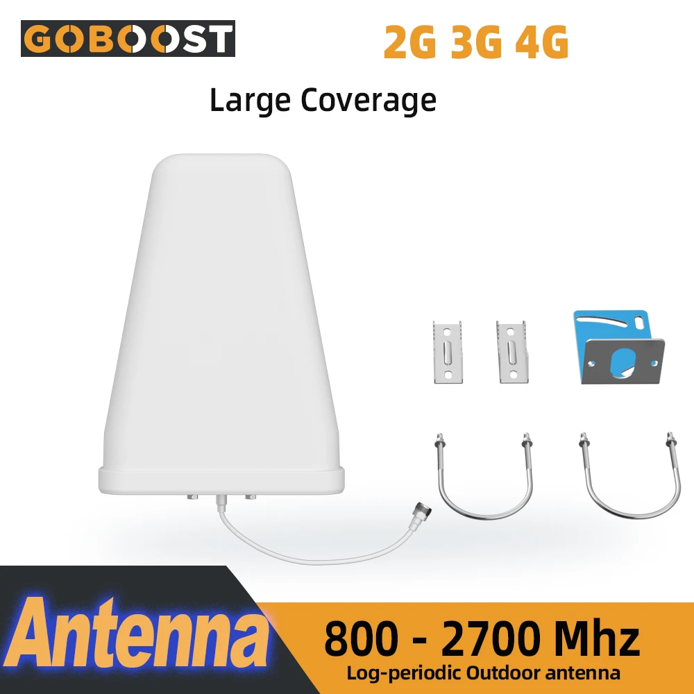 

GOBOOST Log-Periodic Outdoor Antenna 3g 4g Antenna 800-2700 Mhz For Cell Phone Signal Booster Amplifier Repeater GSM &UMTS &LTE