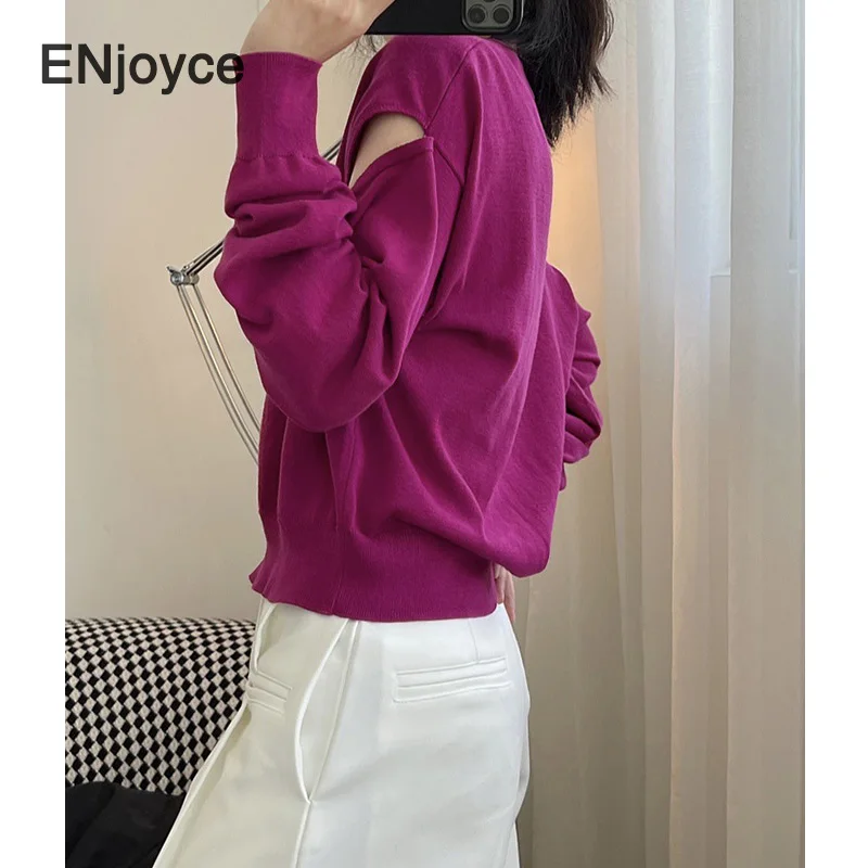 Женский вязаный тонкий кардиган винтажный однобортный свитер розово-красного