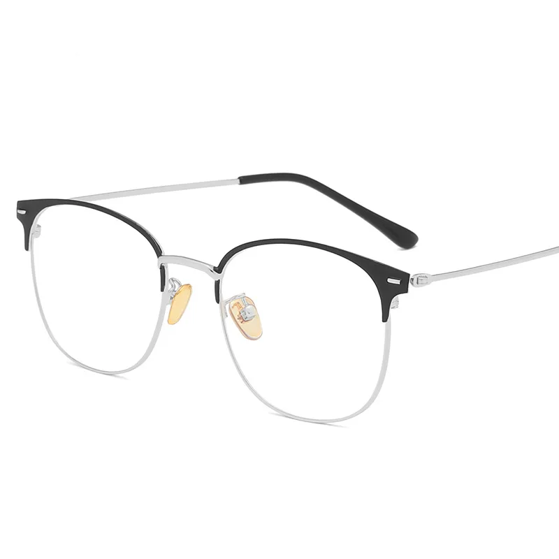 Classic ultra light TR90 square new blue glasses unisex computer glasses casual retro fashion wild flat blue light glasses