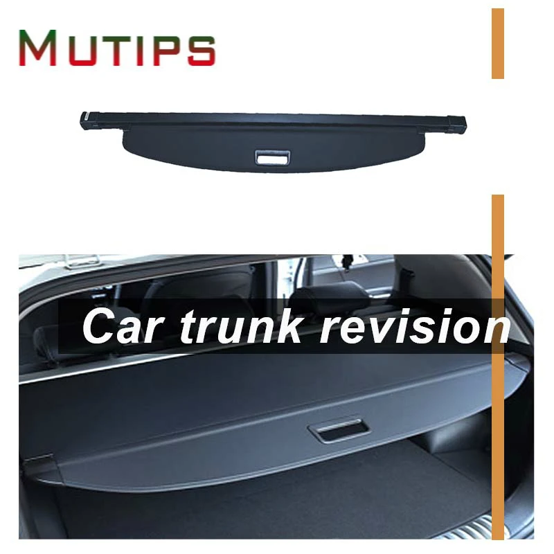 

Mutips 1Set Car Rear Trunk Cargo Cover For Ford EcoSport 2012 2013 2014 2015 2016 Black Security Shield Shade Auto accessories