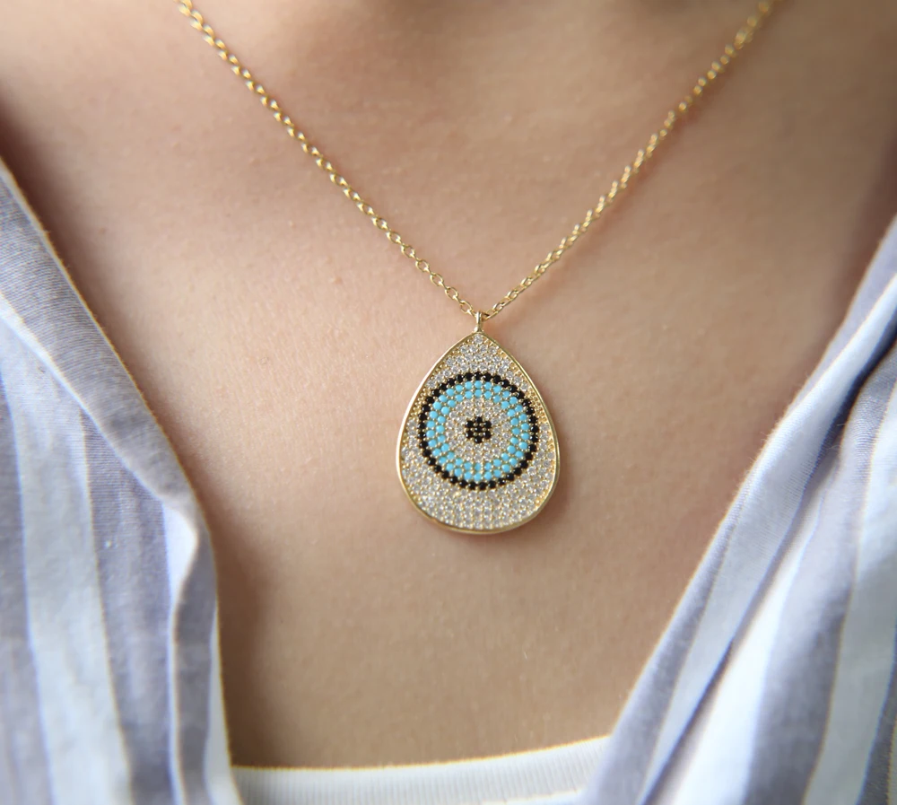 Женское Ожерелье с кулоном из серебра 2017 пробы цирконом | Украшения и аксессуары