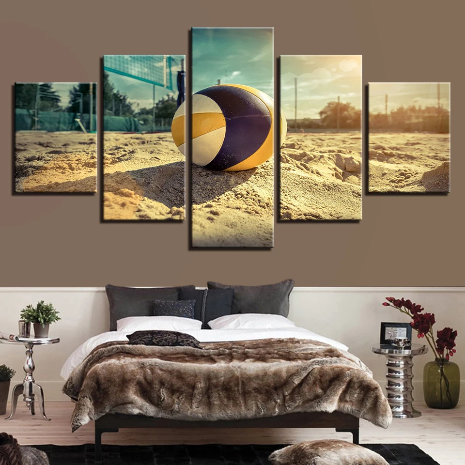 

Home Decor Canvas Painting HD Prints 5 Pieces Modular Pictures Basketball Wall Art For Kids Bedside Background Artwork Poster