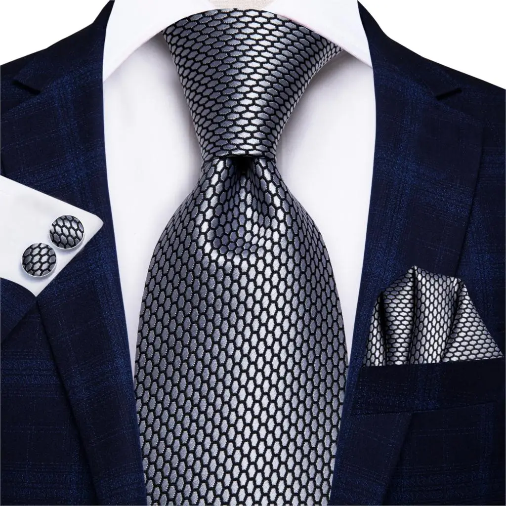 

Hi-Tie 8,5 см деловой черный однотонный Пейсли 100% шелк мужской галстук шейный полосатый галстук для мужчин строгий роскошный свадебный галстук ...