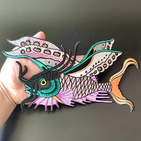 animal patch punk bikers patches bulk for clothing accessories embroidery fly fish logo stickers for clothes large badge
