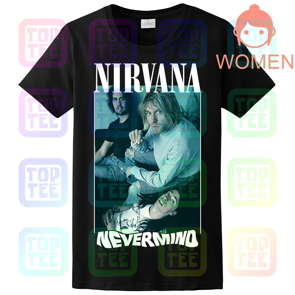 WOMEN-BLACK Винтаж Редкие 90 s NIRVANA NEVERMIND TOUR футболка Размеры S-2XL Репринт - Цвет: WOMEN-BLACK