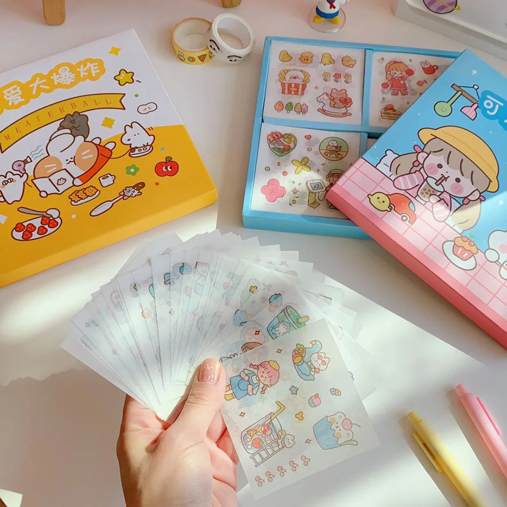 100 шт./кор. милые Креативные наклейки для скрапбукинга Сделай Сам Kawaii записная