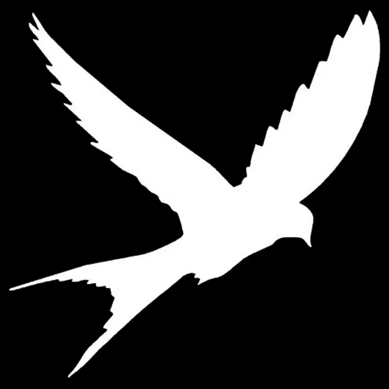 

15.2*15.1CM Cute Bird Silhouette Vinyl Car Sticker And Decal Car Styling Accessories Black/Silver S1-2349