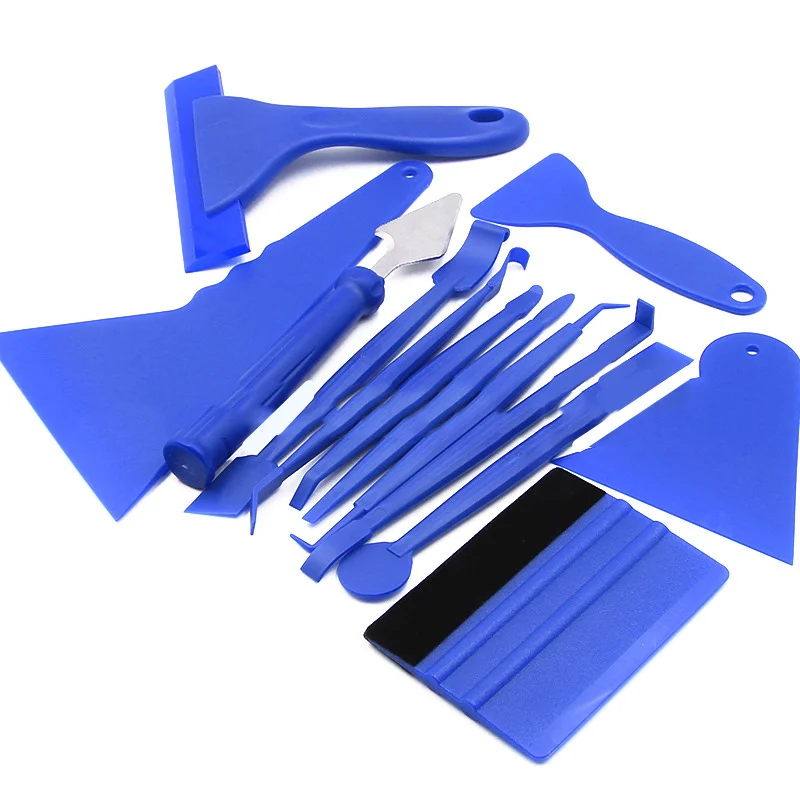 

13pc Professional Car Color Changing Film Tool Car Clothing Film Flannel Scraper Glue Remover Combination Car Repair Tool
